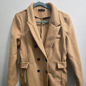 Shein Classic Double Breasted Lapel Collar Fall/Winter Coat